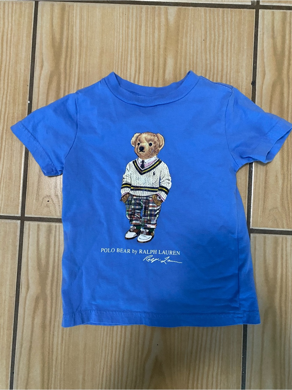 Ralph Lauren Polo Bear Blue Kids Tee 2T